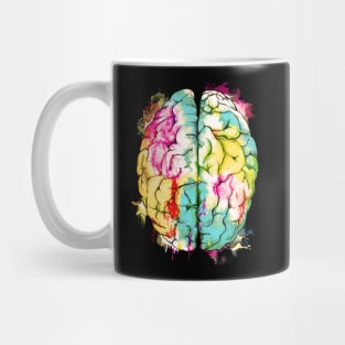 Brain Floral, Mental Health colorfull watercolor Mug